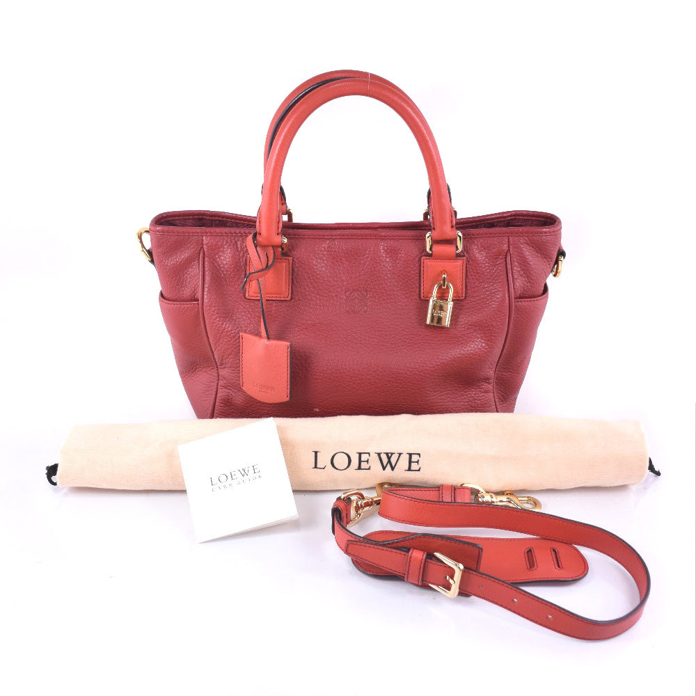 Loewe Red Leather Handbag