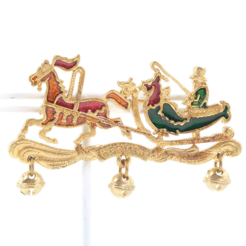 Hermès Gold Gold Plated Brooch