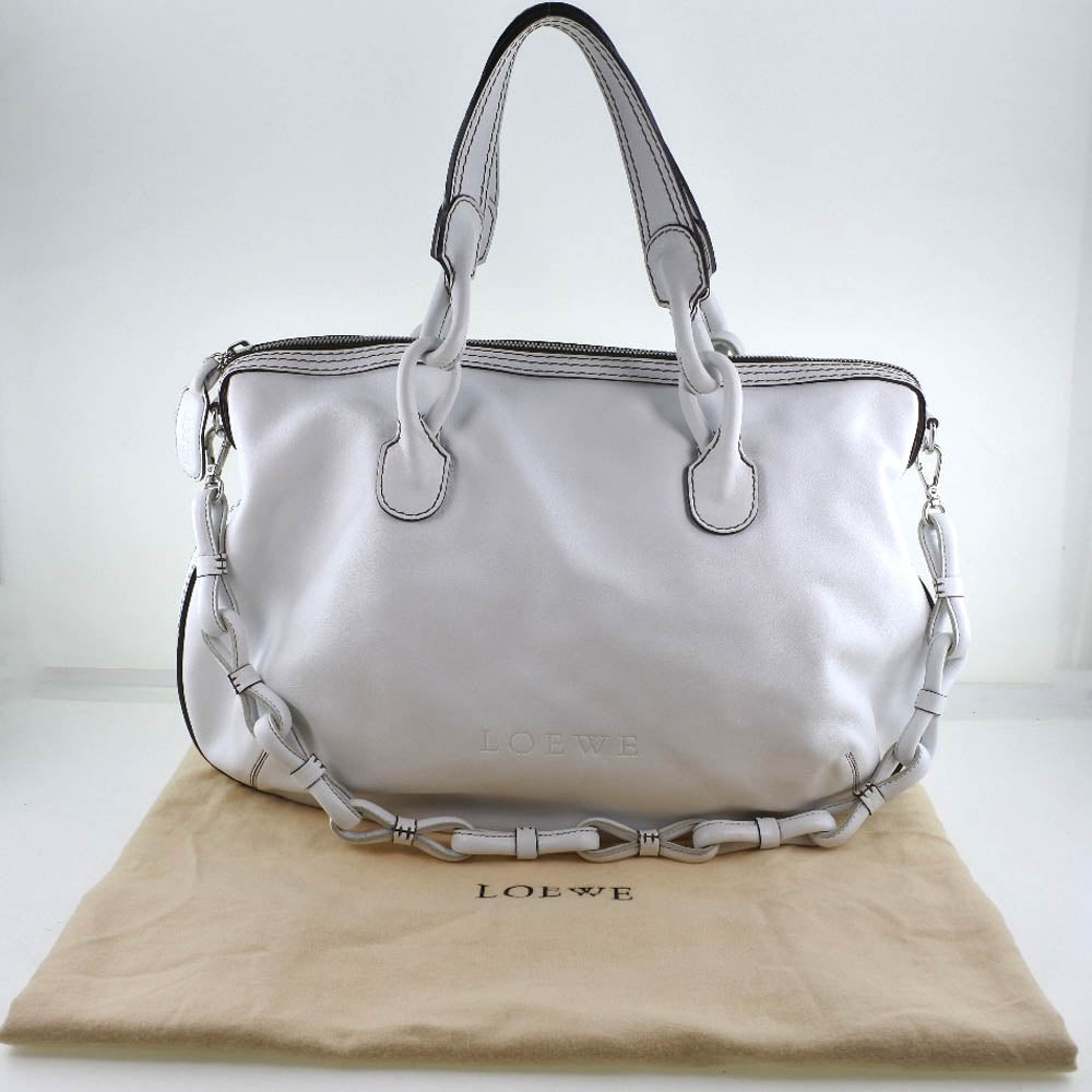 Loewe White Leather Shoulder