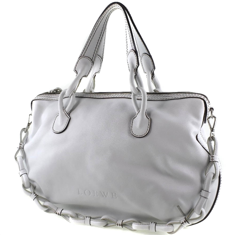 Loewe White Leather Shoulder