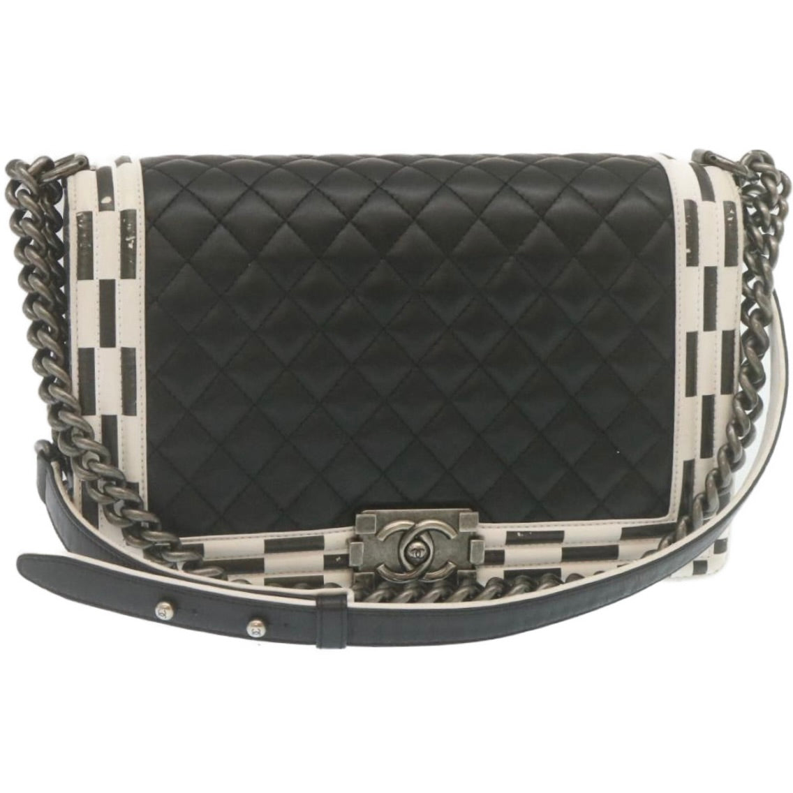 Chanel Black Leather Boy