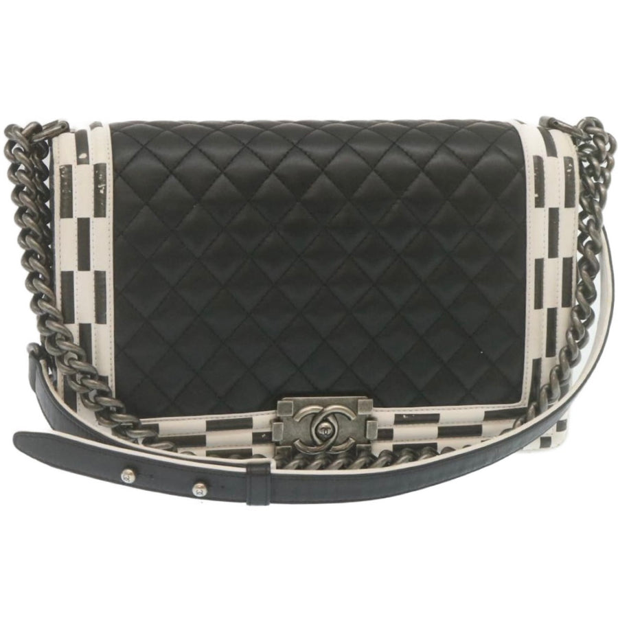 Chanel Black Leather Boy