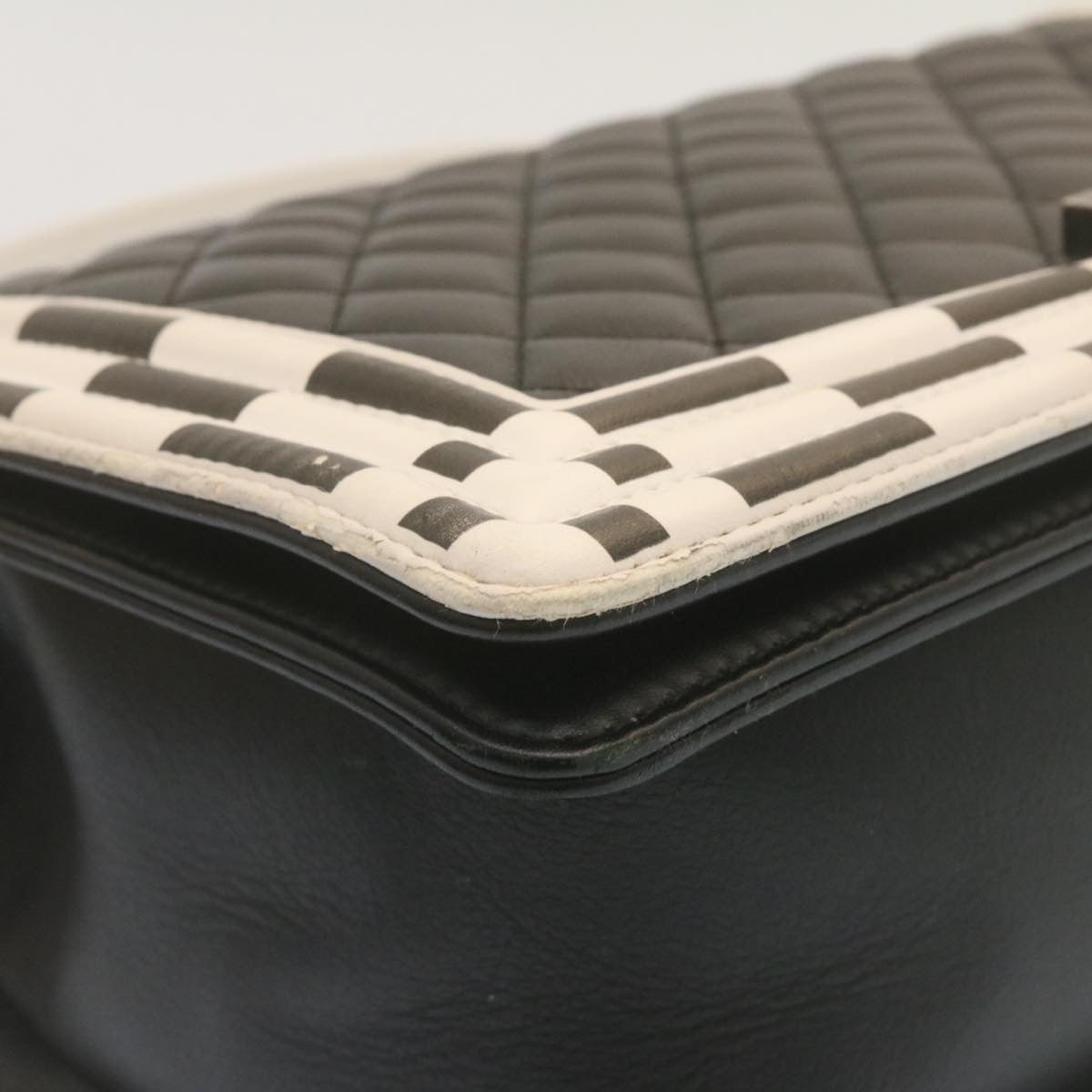 Chanel Black Leather Boy