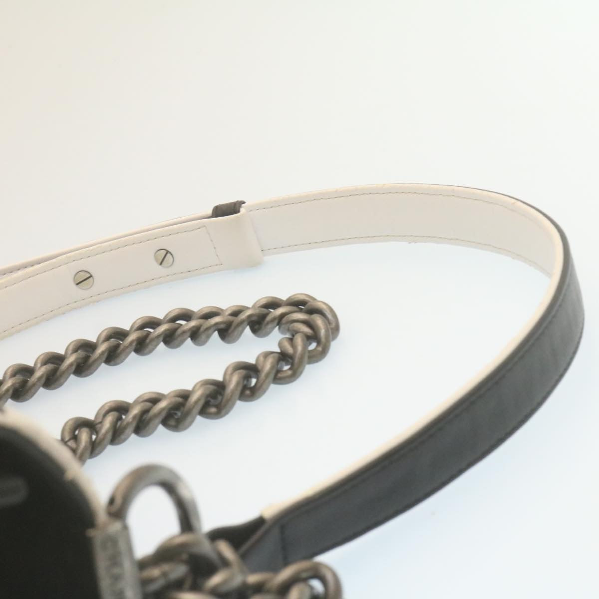Chanel Black Leather Boy