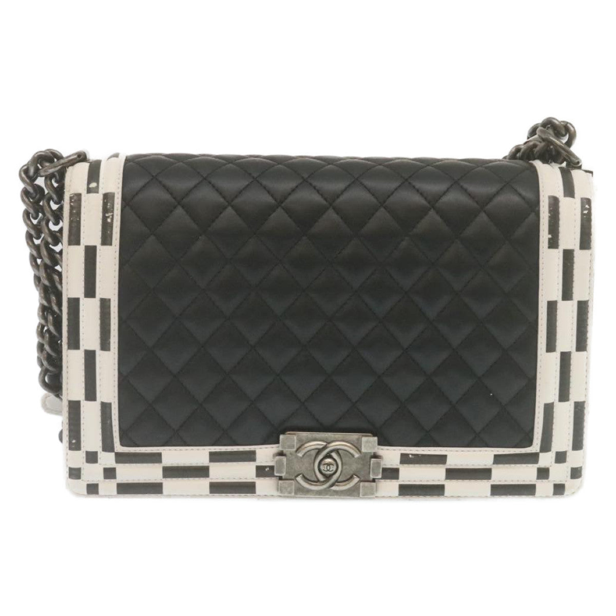 Chanel Black Leather Boy