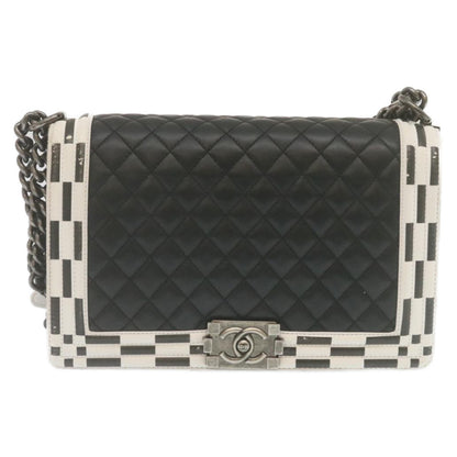Chanel Black Leather Boy