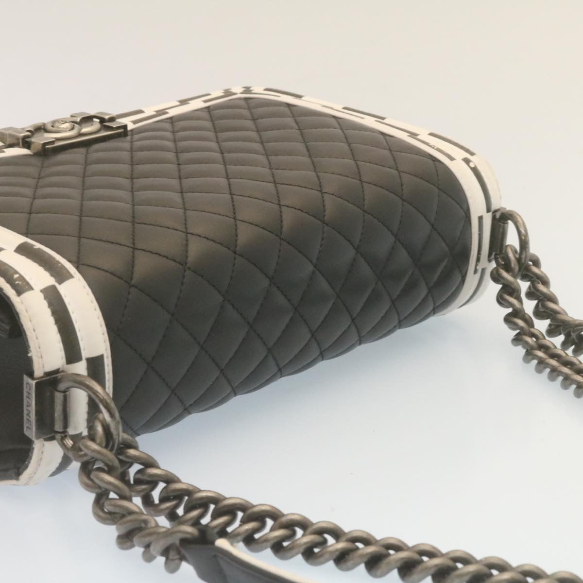 Chanel Black Leather Boy