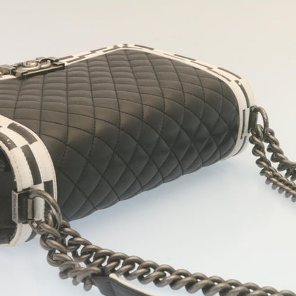 Chanel Black Leather Boy