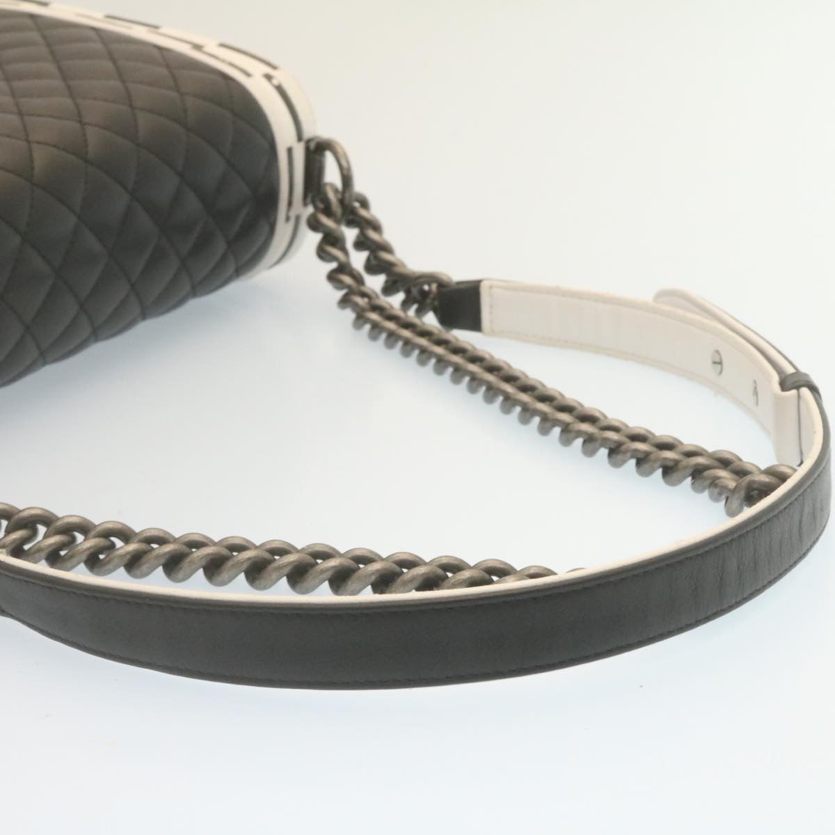 Chanel Black Leather Boy
