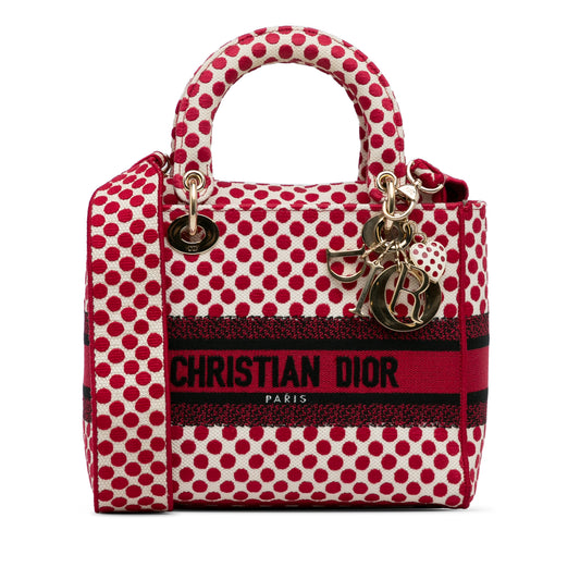 Dior Medium Embroidered Canvas Dioramour Dots Lady D Lite