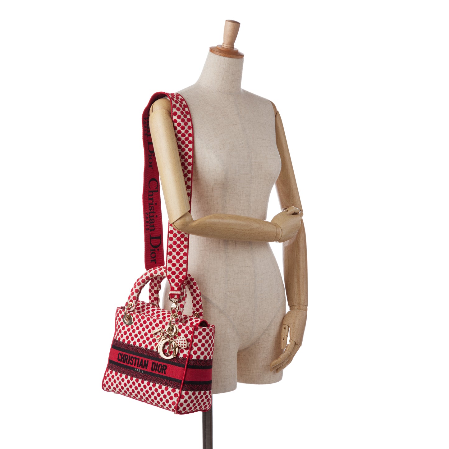 Dior Medium Embroidered Canvas Dioramour Dots Lady D Lite
