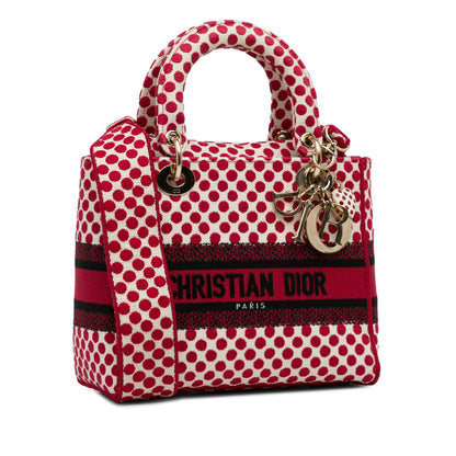 Dior Medium Embroidered Canvas Dioramour Dots Lady D Lite