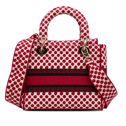 Dior Medium Embroidered Canvas Dioramour Dots Lady D Lite