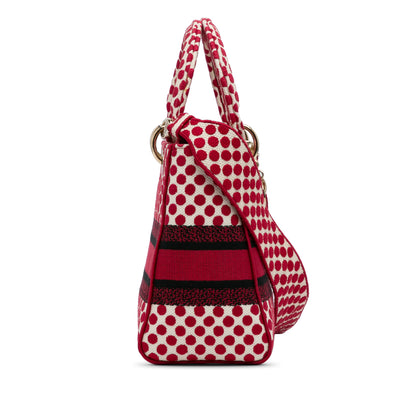Dior Medium Embroidered Canvas Dioramour Dots Lady D Lite
