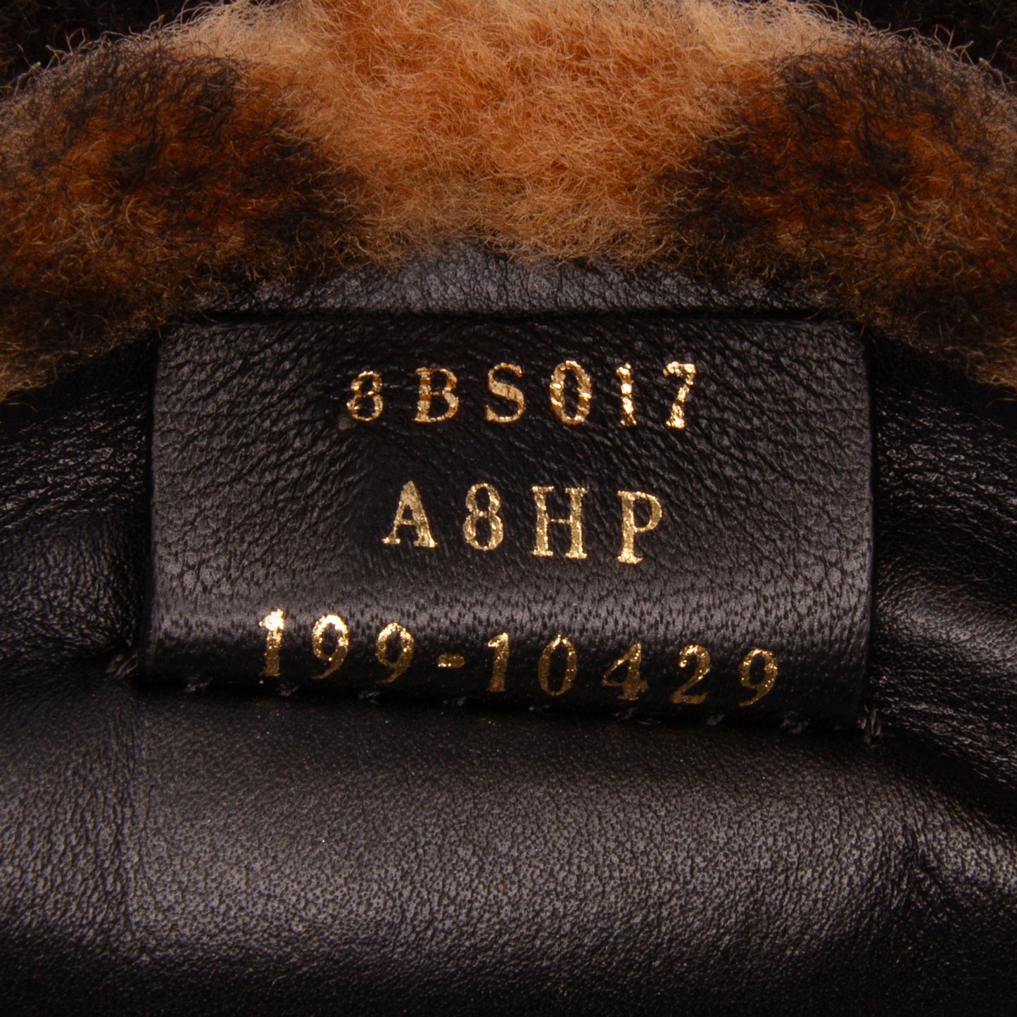 Fendi Mini Zucca Shearling Chain Baguette Satchel