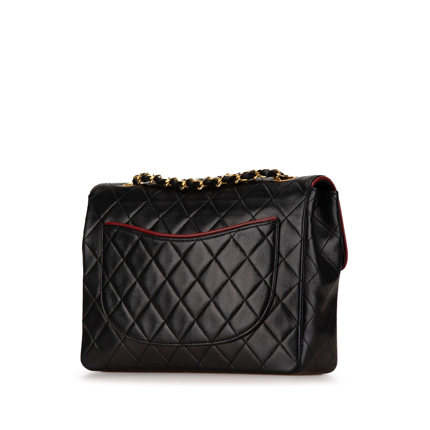 Chanel CC Bicolor Quilted Lambskin Single Flap