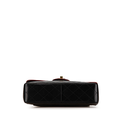 Chanel CC Bicolor Quilted Lambskin Single Flap