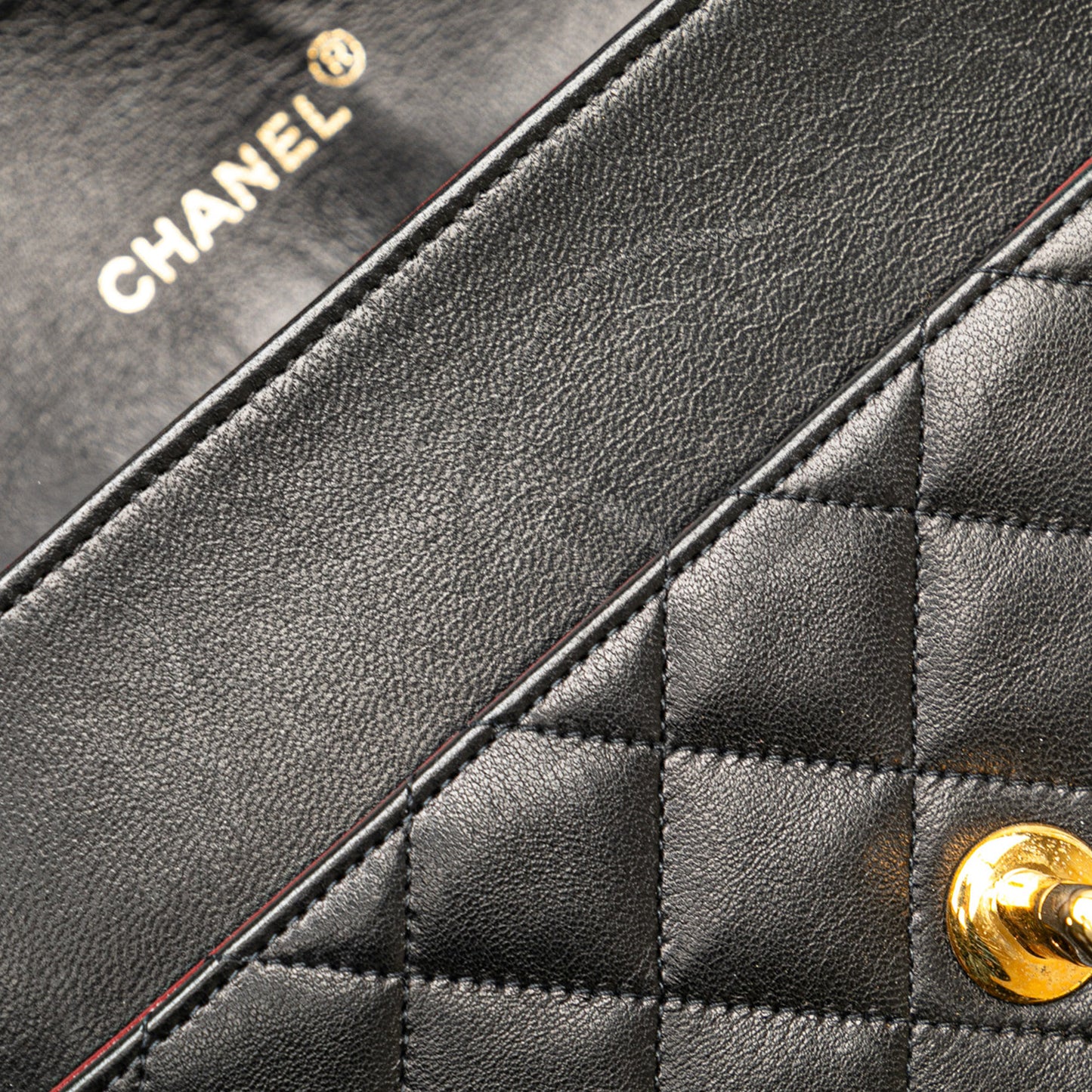 Chanel CC Bicolor Quilted Lambskin Single Flap
