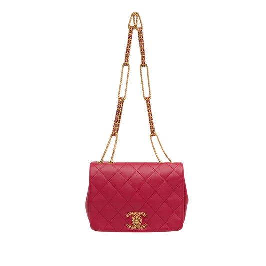 Chanel Small Quilted Lambskin On And On Chain Flap