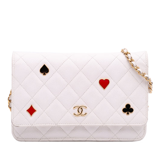 Chanel Quilted Caviar Coco Casino Wallet On Chain