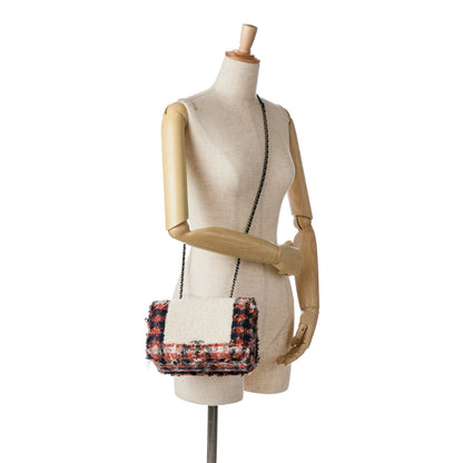 Chanel CC Tweed and Shearling Single Flap (20679)