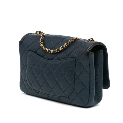 Chanel Small Bicolor Caviar CC Filigree Flap (20528)