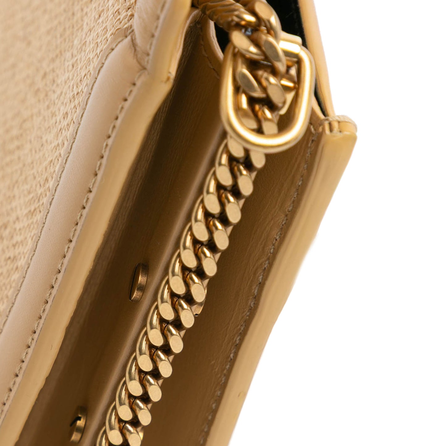 Saint Laurent Medium Raffia Cassandra Chain Crossbody