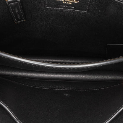 Saint Laurent Medium Raffia Cassandra Chain Crossbody