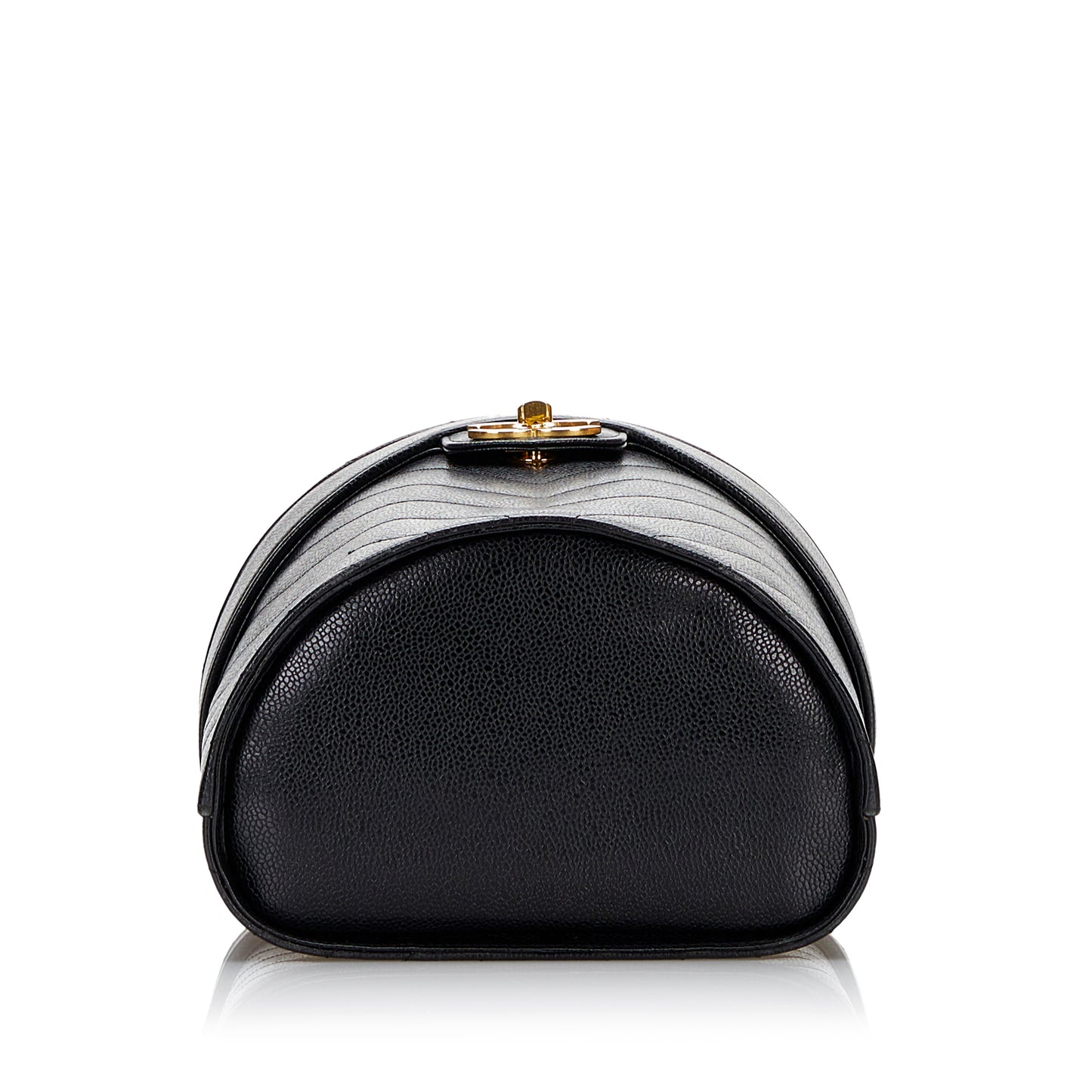 Chanel Caviar Chevron Vanity Case