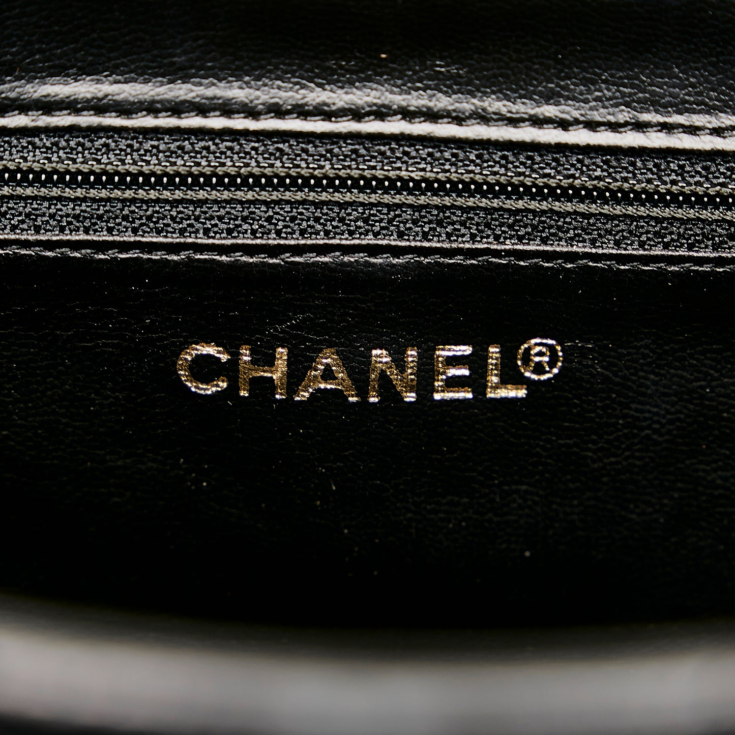 Chanel Caviar Chevron Vanity Case