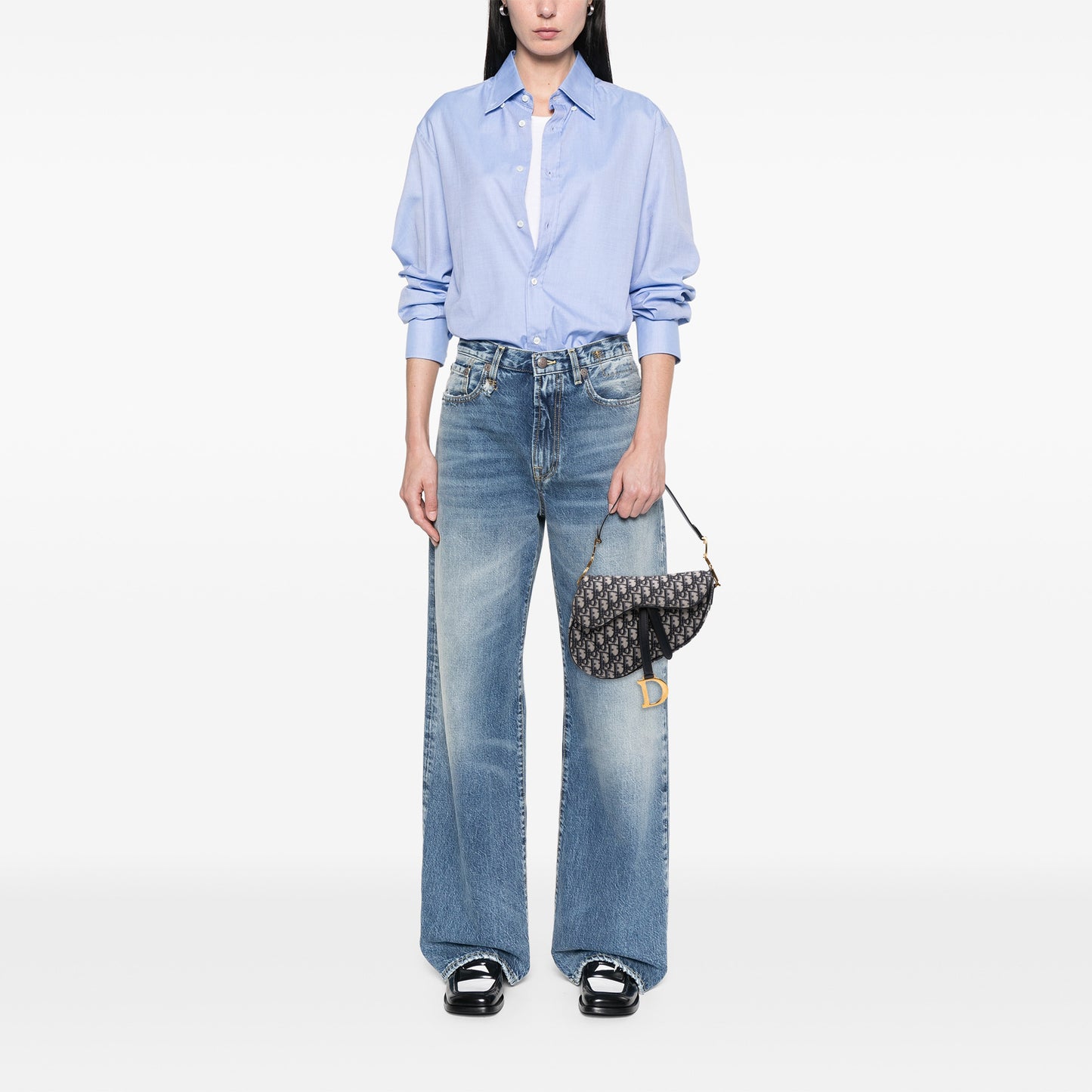 Dior Oblique Canvas Saddle Bag