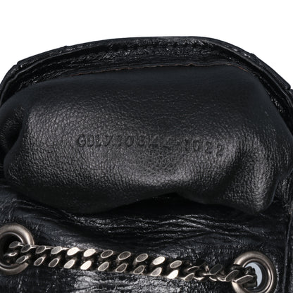 Saint Laurent Micro Crinkled Leather Niki Airpods Case With Chain