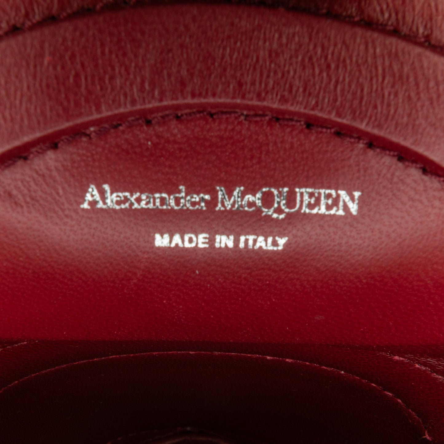 Alexander McQueen Calfskin Crystal Embellished The Curve Bucket Bag (20007)