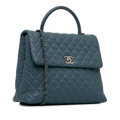 Chanel Large Caviar Coco Top Handle Bag