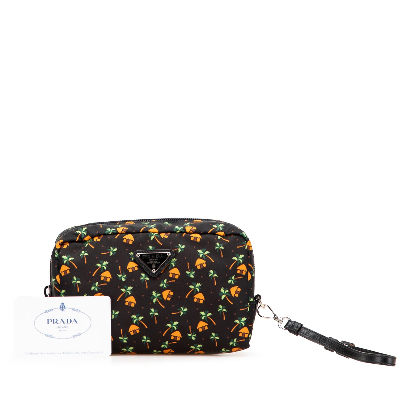 Prada Small Tessuto Saint Palm Cosmetic Pouch
