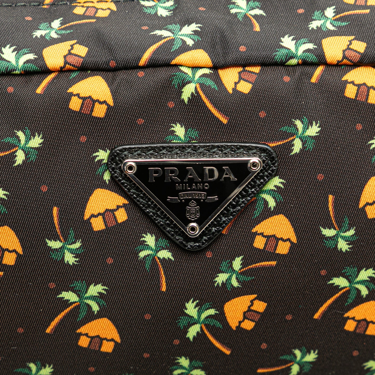 Prada Small Tessuto Saint Palm Cosmetic Pouch