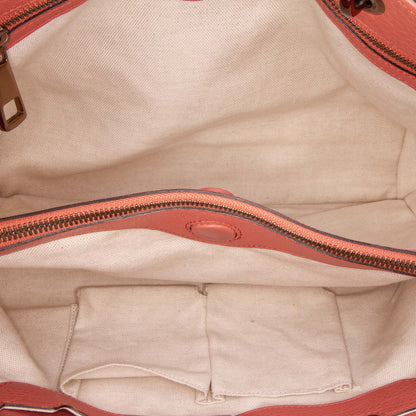 Gucci Medium Calfskin Bamboo Shopper Satchel