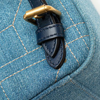 Gucci Small Gg Marmont Pearl Denim Backpack