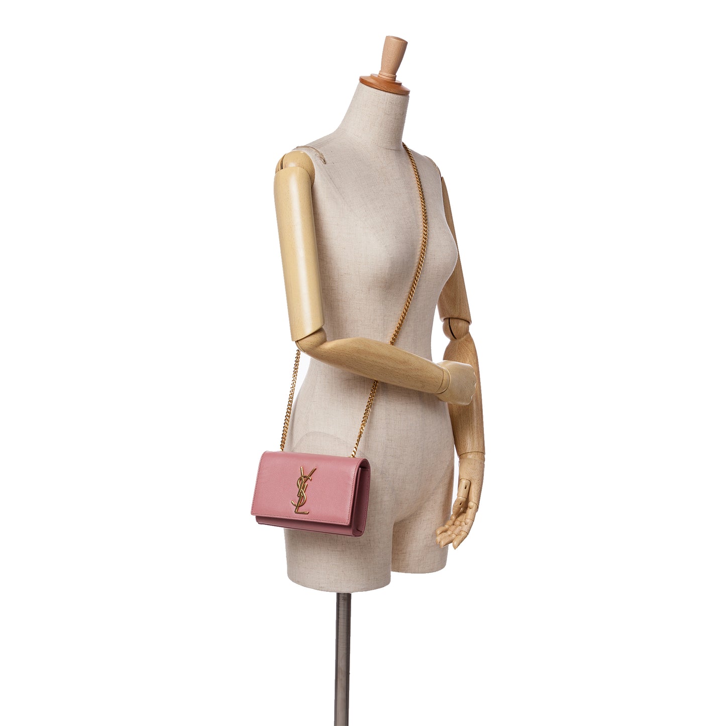 Saint Laurent Small Grain De Poudre Monogram Kate Crossbody