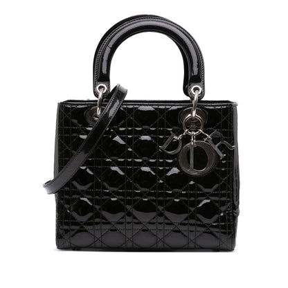 Dior Medium Patent Cannage Lady Dior