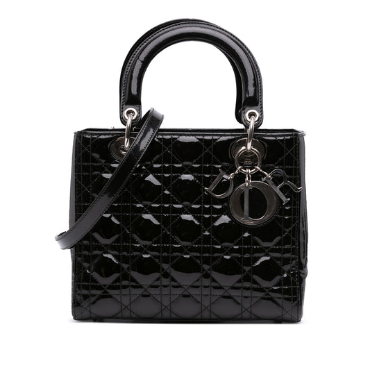 Dior Medium Patent Cannage Lady Dior