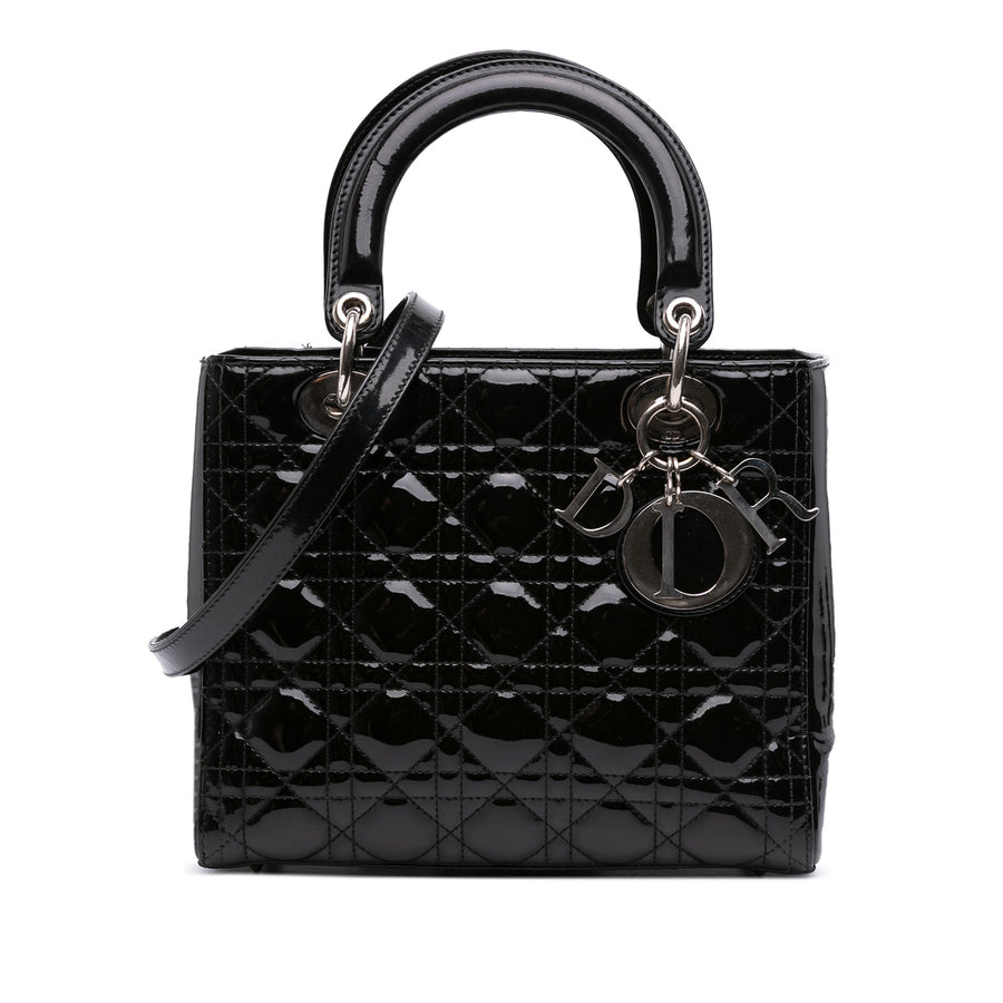 Dior Medium Patent Cannage Lady Dior