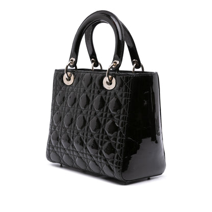 Dior Medium Patent Cannage Lady Dior