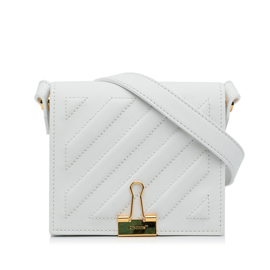 Off-white Baby Binder Clip Crossbody Bag