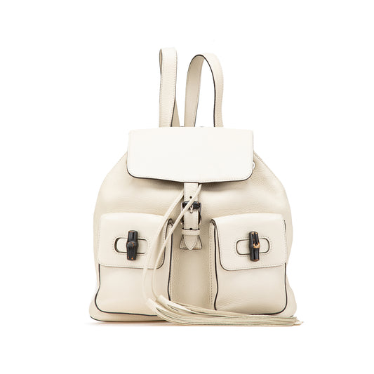 Gucci Leather Bamboo Tassel Backpack