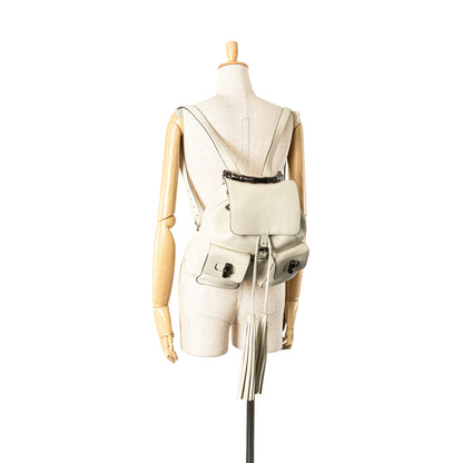 Gucci Leather Bamboo Tassel Backpack