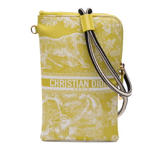 Dior Technical Fabric Embroidered Toile De Jouy Diortravel Multifunction Pouch