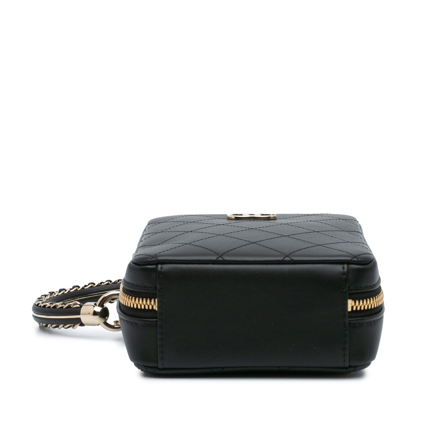 Chanel Calfskin Stitched Cup Of Tea Vanity Case