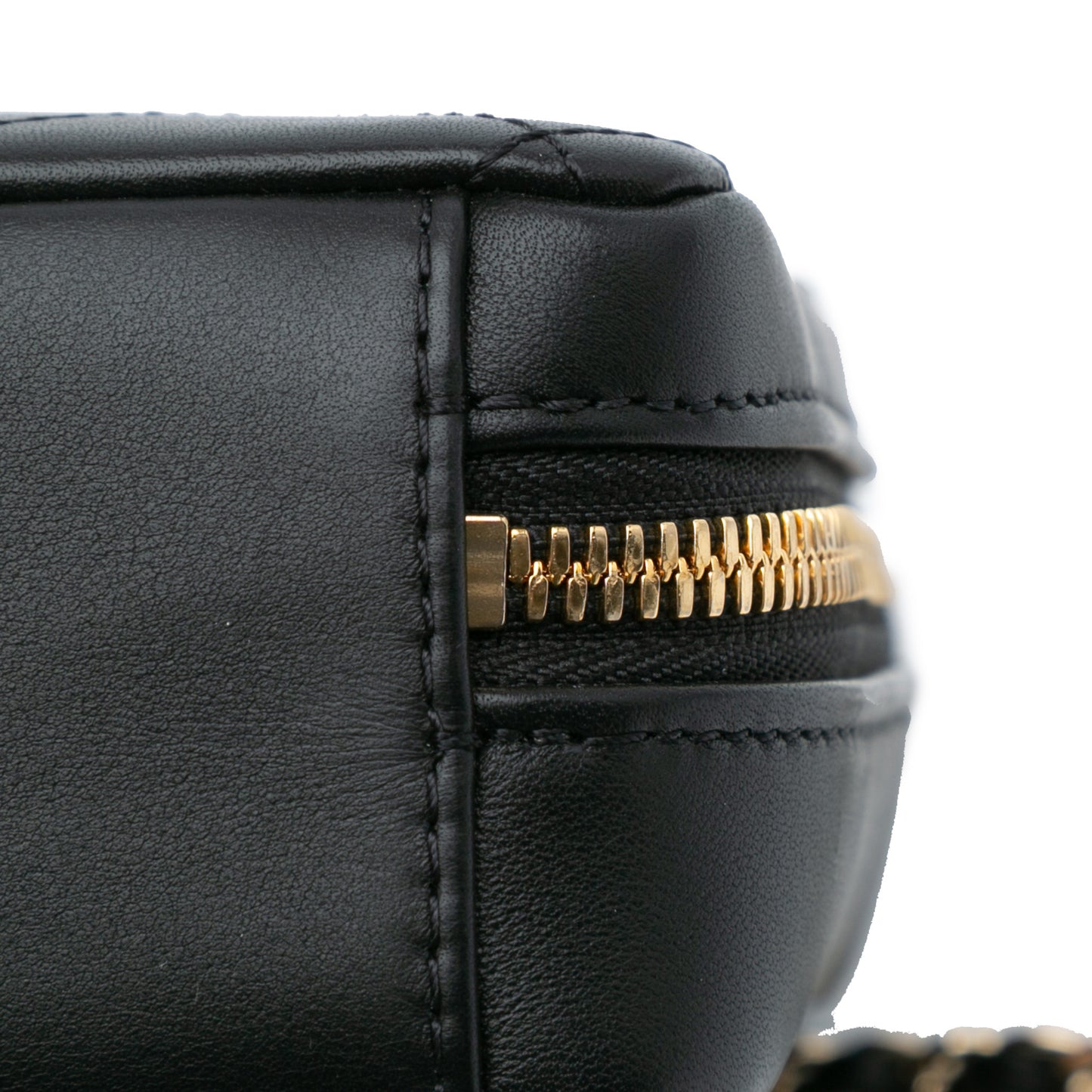 Chanel Calfskin Stitched Cup Of Tea Vanity Case