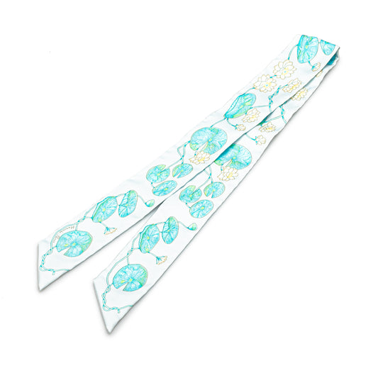 Hermès Un Jardin Sur Le Nil Silk Twilly Scarf (22942)